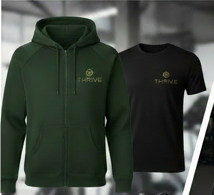 THRIVE Apparel — Rep the Gym (IND5000P Crew or IND4000 Hoodie)