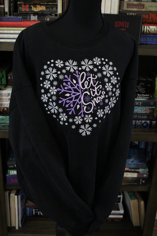 Let It Snow – Custom Embroidered Winter Sweatshirt ❄️