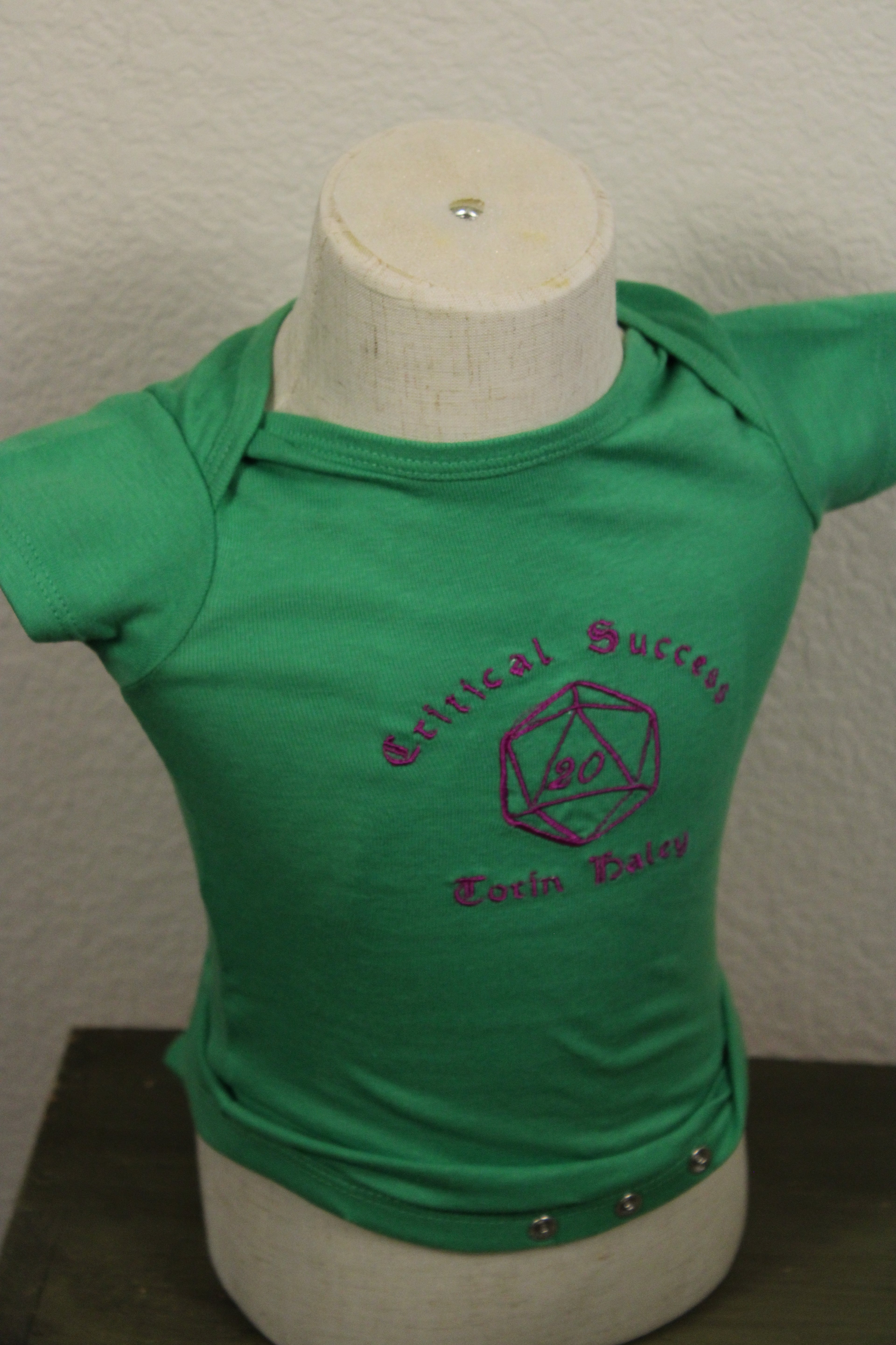 Critical Success – D20 Dice Baby Onesie 🎲✨