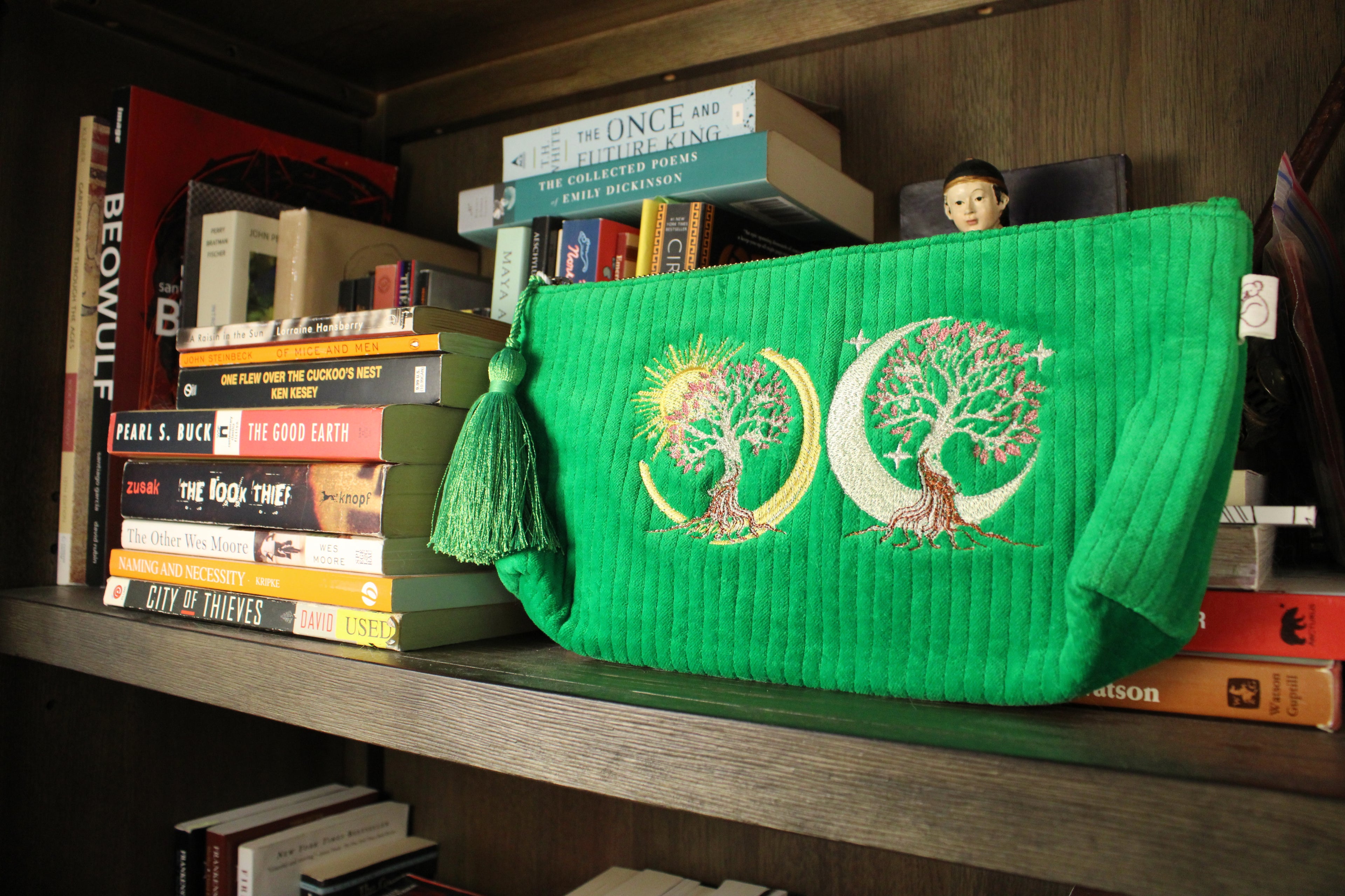 Sun & Moon Tree of Life Velvet Clutch